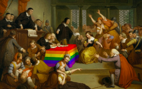 Witch trial of George Jacobs with Rainbow flag.png
